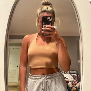 SHEIN Tan Crop Top